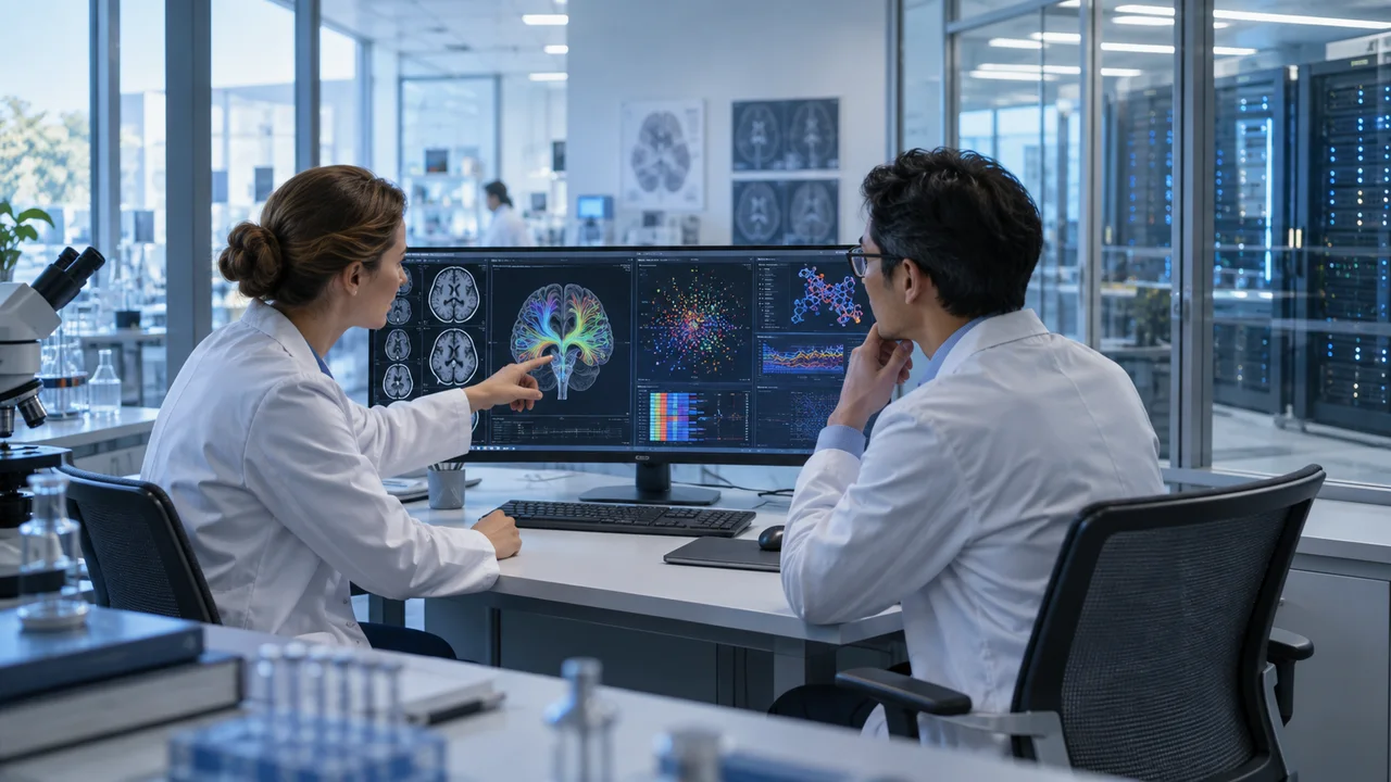Illustrative medical imaging and life sciences research workspace with GPU infrastructure